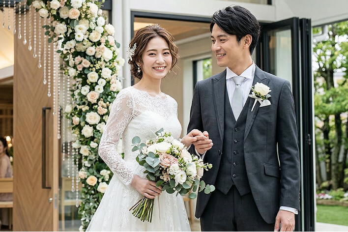 結婚式場のプロモーション動画用モデル撮影