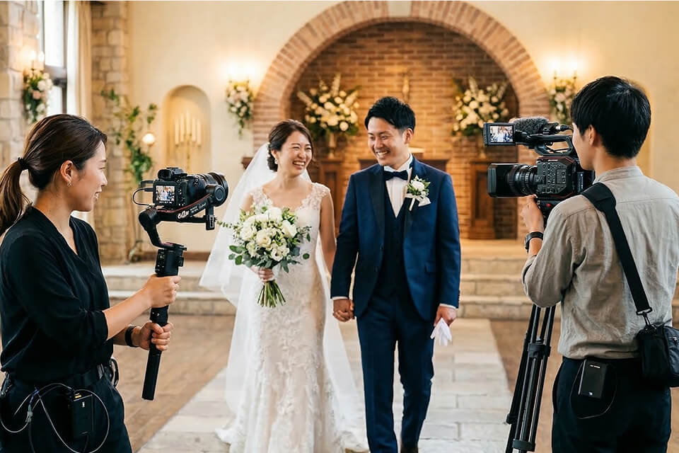 ブライダルの映像撮影・スチール撮影どちらにも対応可能