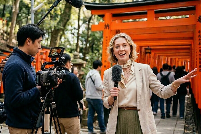 インバウンド向け観光プロモーションの動画撮影