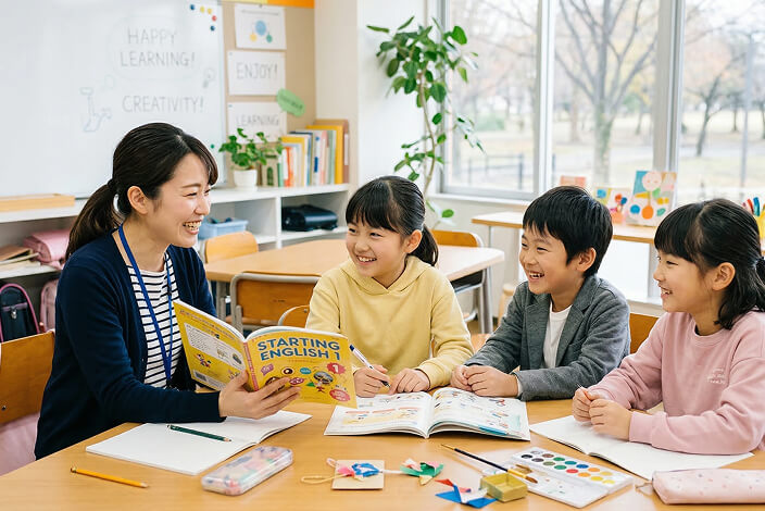 学習塾・習い事スクールのパンフレット用モデル撮影