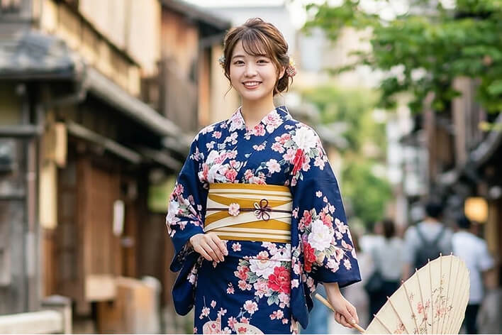 浴衣モデルの広告