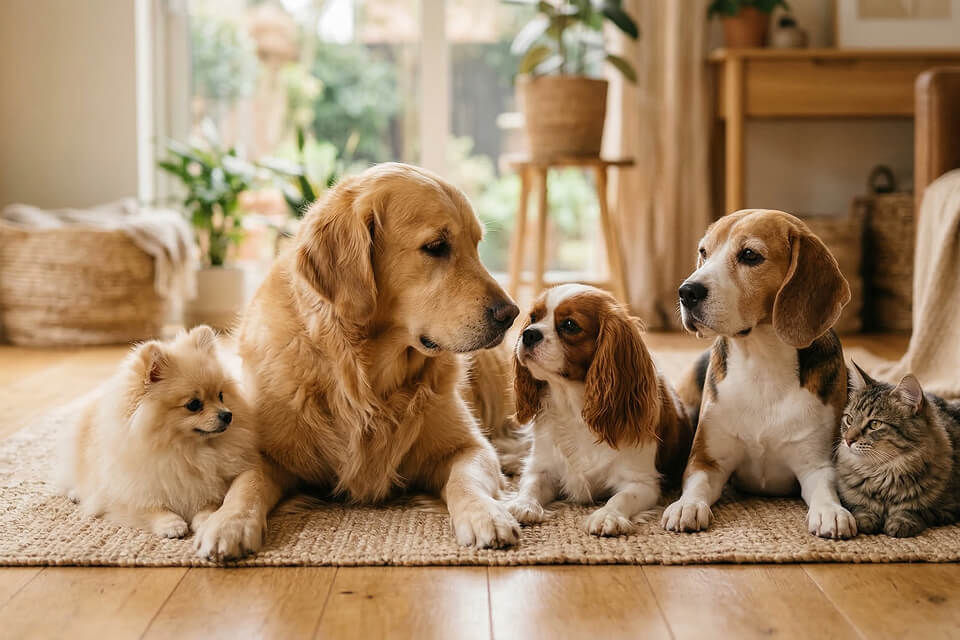 大型犬から小型犬まで幅広い犬種・動物に対応