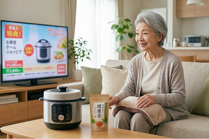 主婦・シニア層向け生活用品の広告用モデル撮影