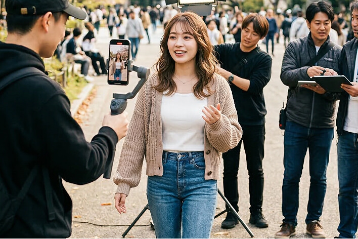 YouTubeショート向けSNSドラマの出演モデル撮影