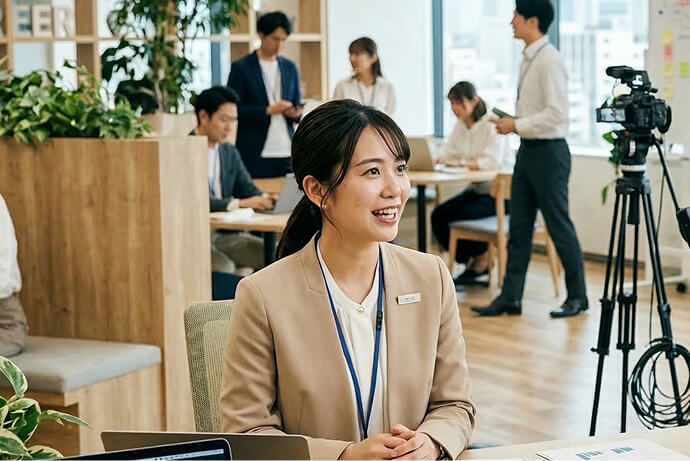 採用動画・会社紹介ショート動画のキャスト撮影